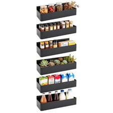 6 Pack Magnetic Storage Rack Hanging Metal Organizer Shelf Holder Refrigerator