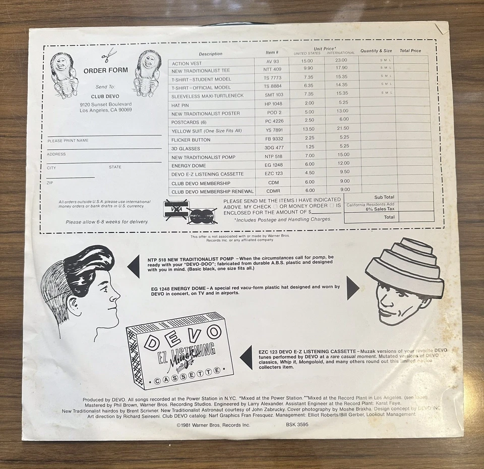 DEVO-NEW TRADITIONALISTS LP BSK 3595 1981 With Poster Vintage Vinyl Rare - Image 4 of 4