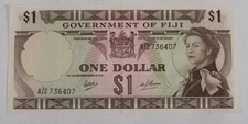 $1 1969 Fiji Pic#51 About Uncirculated