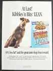 Kibbles n Bits Lean Print Ad Poster Art Promo Dog Food Irish Terrier Advert 1991