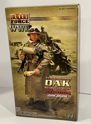 2002 Blue Box Toys ELITE FORCE WWII DAK Motor Cycle Recon JOHAN
