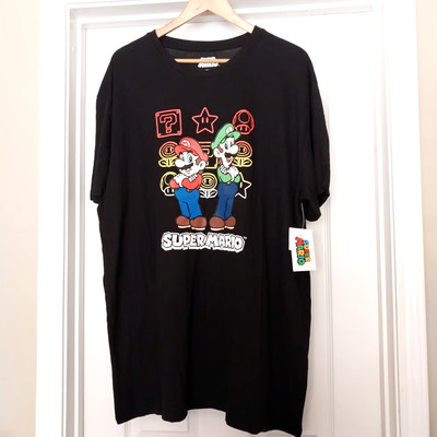 Super Mario TShirt TeeShirt Size 2X Men Unisex Black Brand New with Tags