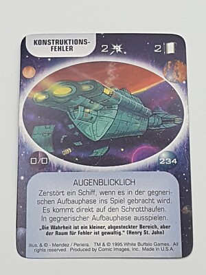 Star Quest Einzelkarte Konstruktions-Fehler bespielt