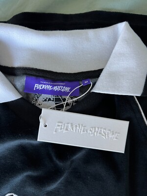 F*cking Awesome Velour Soccer Jersey - Size Medium - Black - NEW