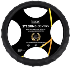 14"~15"  Universal Steering Wheel Cover Golve Auto Car Non-slip Leather Silicone