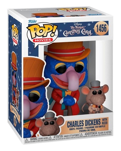The Muppet Noël Carol Charles Dickens + Rizzo 9.5cm Figurine Pop Vinyle Funko