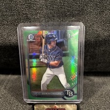 Dominic Keegan 2022 1st Bowman Chrome RARE #/99 TRUE GREEN REFRACTOR Rookie (RC)