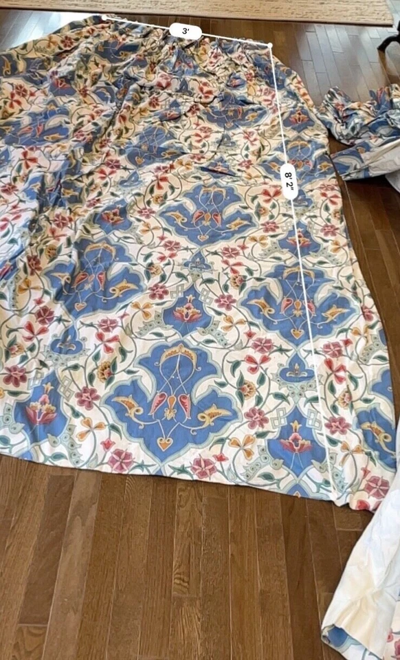 Custom Brunschwig Fabric pair of drapes, heavy excellent quality EUC - Image 4 of 4