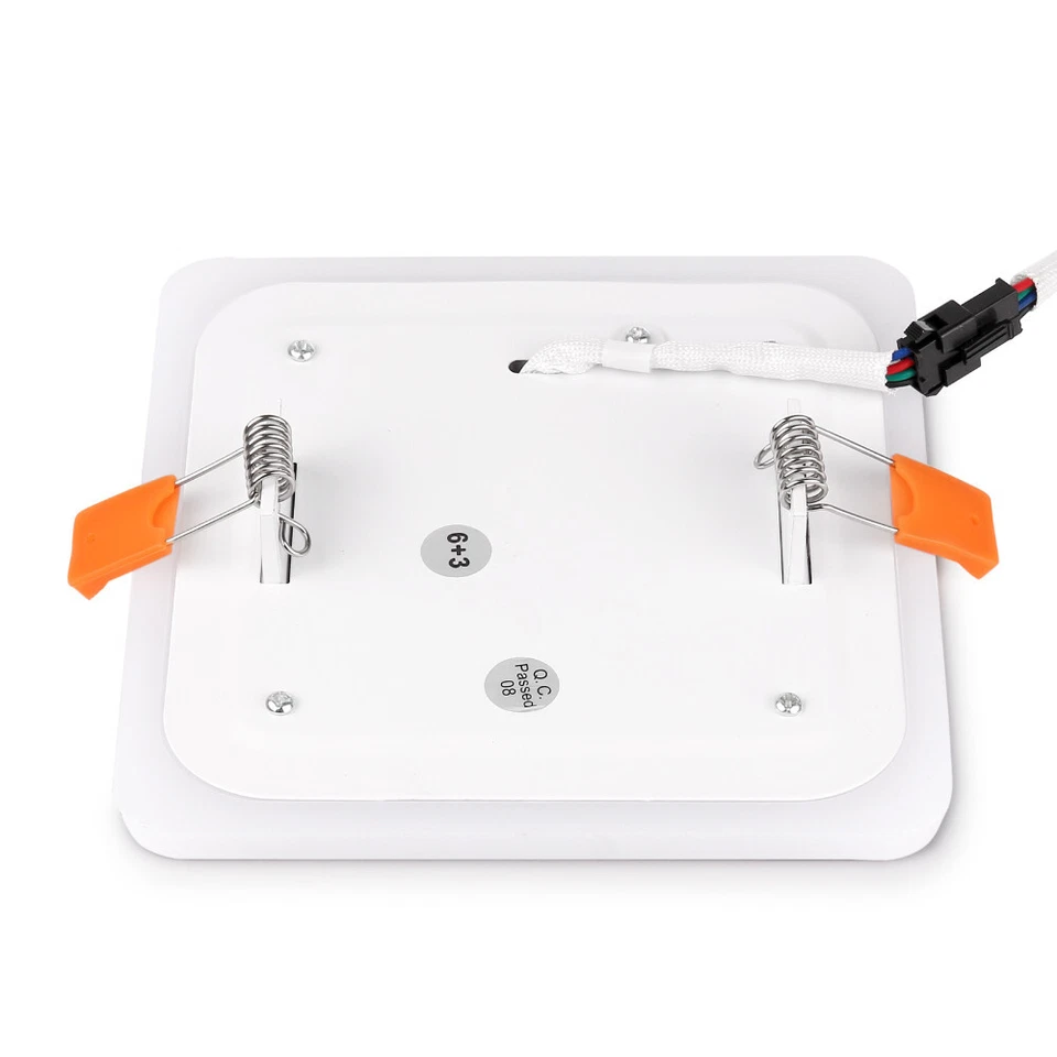 Lámpara de techo LED de doble color blanca RGB/azul panel empotrado Downlight Spot Foto 3 de 4