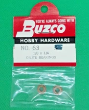 Slot Car Hardware 1/24 BUZCO #63 Oilite Bearings 1/8 x 1/4 (pkg. 2)