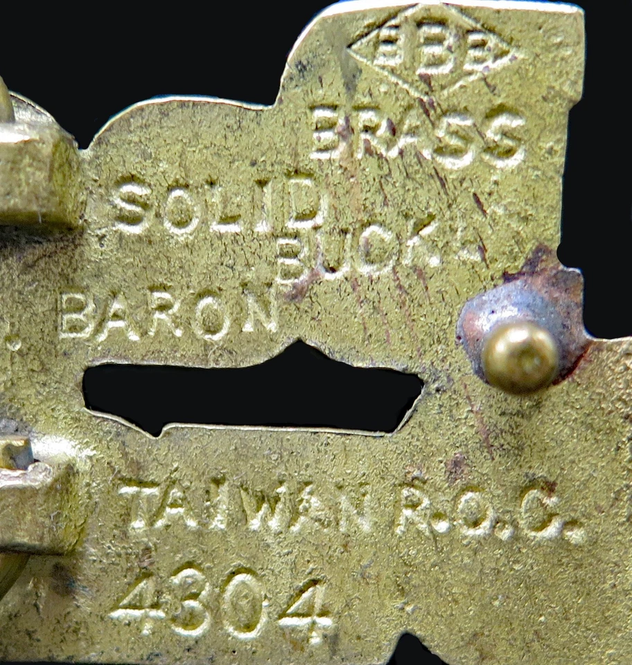 Bad Dude Outlaw Rebel Baron Brass Vintage Belt Buckle - Image 3 of 4