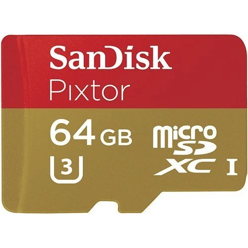 SanDisk Pixtor Advanced 64GB microSDXC Memory Card UHS-I V30 U3 Class 10 - Image 2 of 4
