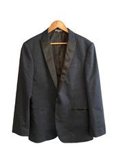 Express Blazer Jacket Fitted Blue Sports Coat Suit Men s Size L Good Condition