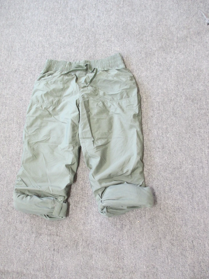 Pantalones de Senderismo Para Niñas Old Navy Pull On Roll Up Nylon, Forrados, Verde Talla X-Grande Foto 3 de 4