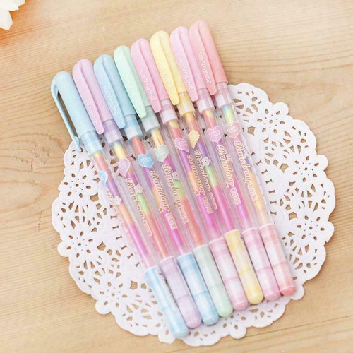1pc Highlighter Pastels Colorful Ink Rainbow Color Pen Gel Pens Gouache ...