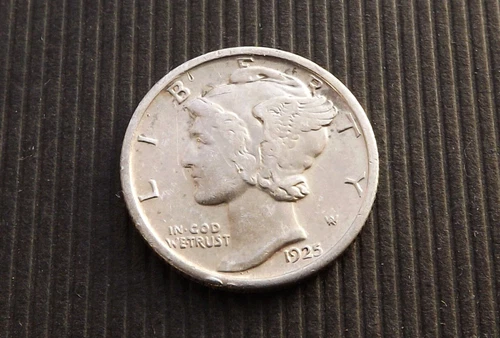 United States US 1925 Dime 10 Cents Mercury VF C8457