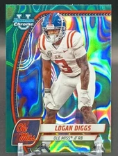 2024 Bowman University Chrome #121 Logan Diggs Teal Lava Refractor Ole Miss