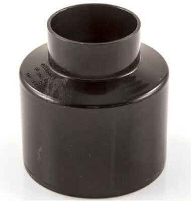 Poly-Rohr SO65 in schwarz 110 mm Boden auf 62 mm Boss Reduzierverschraubung