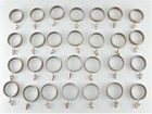 Sturdy Industrial Brass Curtain Drapes Rings with Eyelet Metal Clips Lot of 28