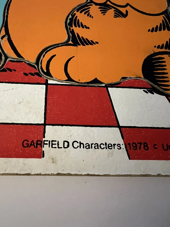 Rompecabezas Garfield de madera vintage Playskool años 80 intercambiemos Jim Davis hecho en EE. UU. Foto 2 de 4