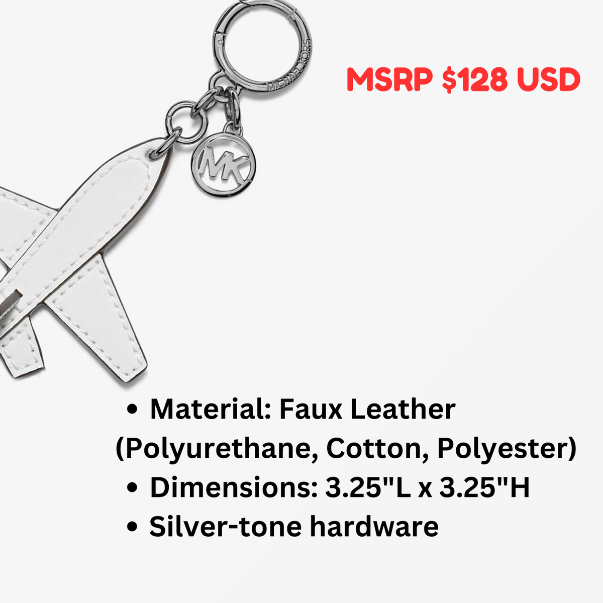 MICHAEL KORS Women's Zebra Keychain Key Fob Bag Charm | eBay