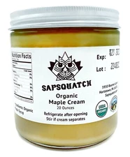 Sapsquatch Organic Maple Cream - Pure Maple Cream Butter Spread