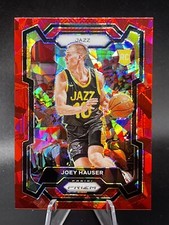 2023-24 Prizm Red Cracked Ice Joey Hauser ROOKIE CARD #293 Utah Jazz