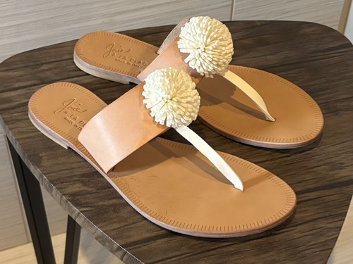 $228 Joie A La Plage Leather Flip Flop Thong Sandals Flats Shoes Worn 1x EUC!!