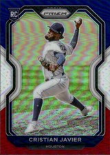 2021 Panini Prizm Cristian Javier #249 Red/White/Blue Prizm Houston Astros 12M