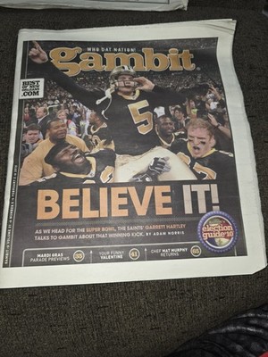 Gambit New Orleans Saints Super Bowl Believe It Edition February 2010