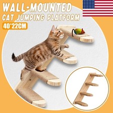 Cat Wall Shelves Wooden Cat Wall Steps Wall Mounted Cat Climbing Ladder for Cats