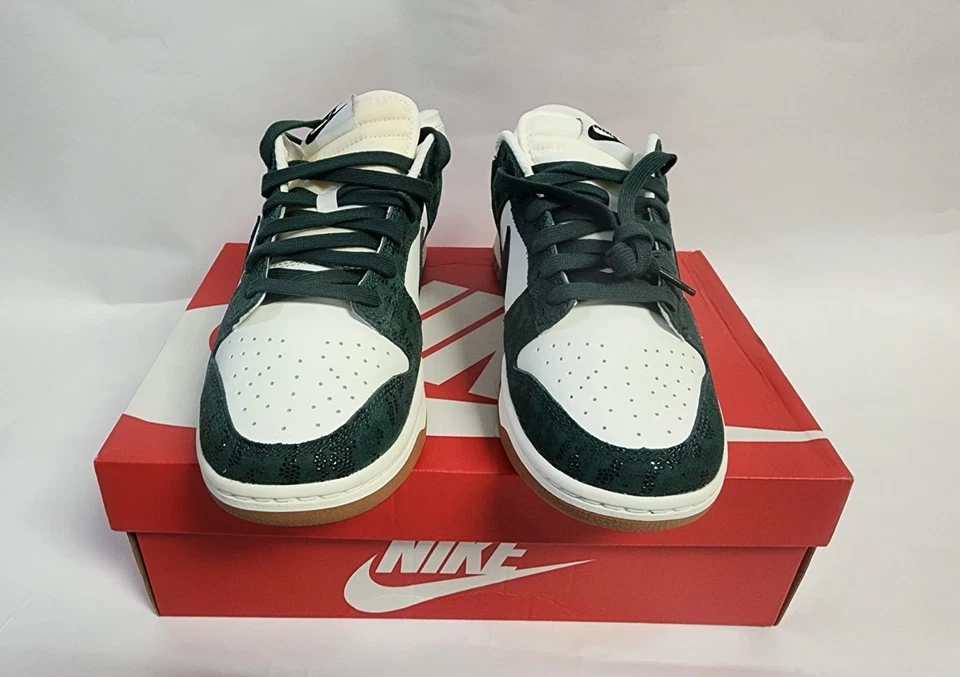 Size 11.5 - Nike Dunk Low Green Snake W - Image 2 of 4