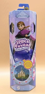 Mattel Disney Die Eiskönigin Anna Modepuppen-Set, Spin & Reveal mit 11 Überrasch