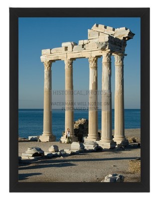 APOLLO TEMPLE SIDE ANTALYA TURKEY 2ND CENTURY 8X10 FRAMED PHOTO