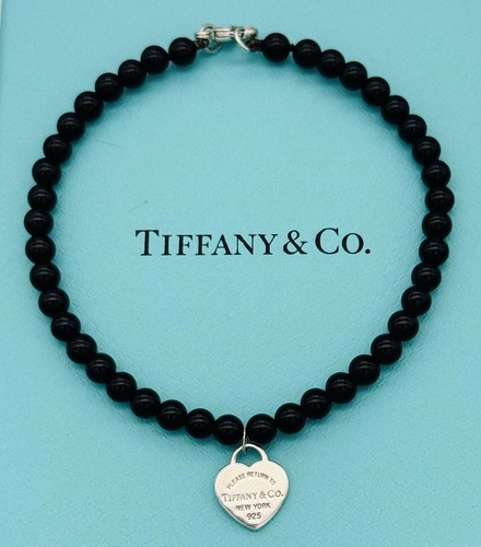 Tiffany And Co Return To Tiffany Black Onyx Bracelet 7.25-7.5”