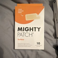 Hero Mighty Patch Surface XL Hydrocolloid Acne Patches 10 Drug-Free Face Back