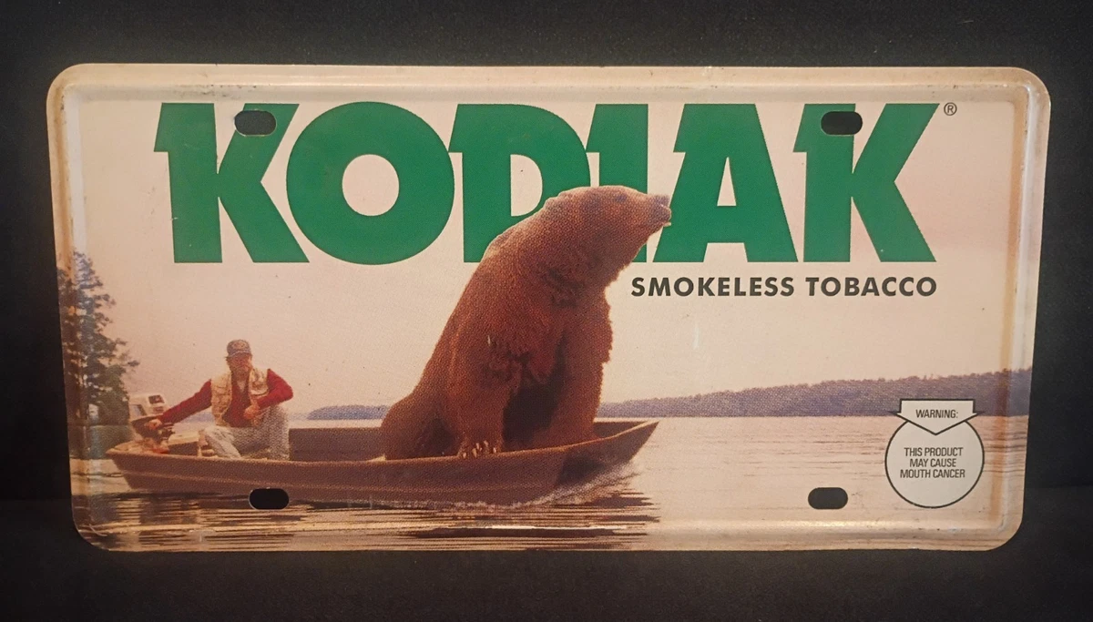 kodiak tobacco sign Smokeless Vintage Style Vintage Kodiak Embossed Sign Chewing