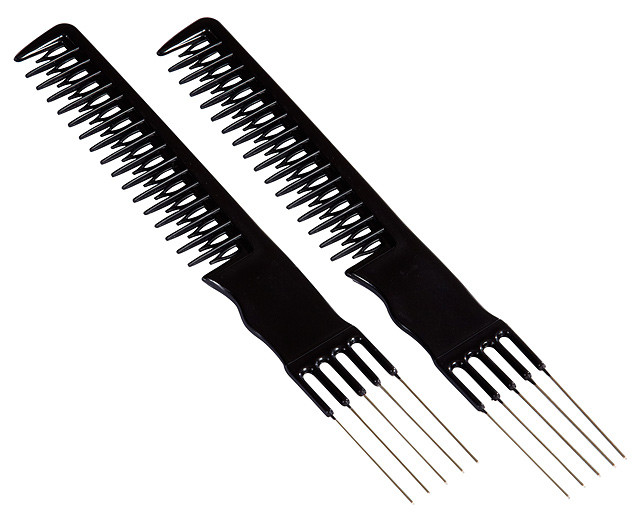 Volumiser Comb Set of 2 Black Practical Everyday Use - Image 2