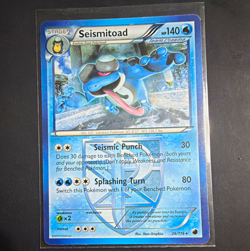The Pokémon Company Seismitoad 26/116 Plasma Freeze Team Plasma Reverse Holo