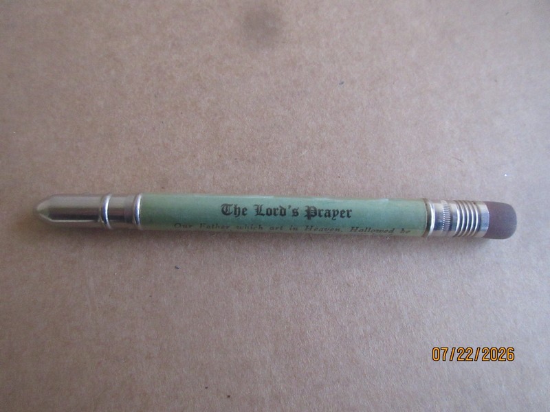 Vintage Bullet Pencil - The Lord's Prayer