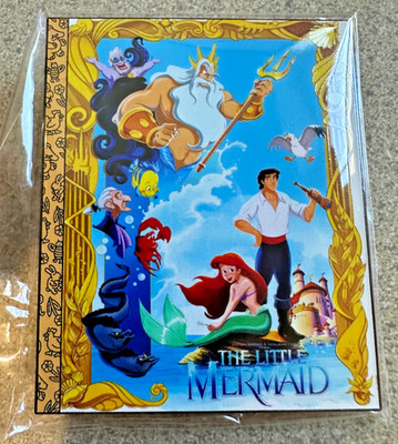 PIN LITTLE MERMAID ARIEL URSULA FLOUNDER SEBASTIAN 3'' GOLDEN BOOK JUMBO FANTASY