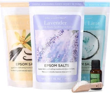 Spa Luxetique Epsom Salts for Soaking, Bath Women Gifts Set with... 