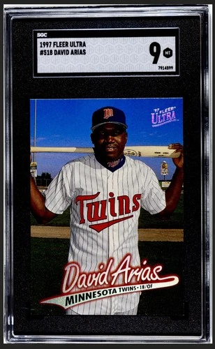 1997 Fleer Ultra - David Ortiz #518 David Arias on Card (RC) SGC 9 Mint