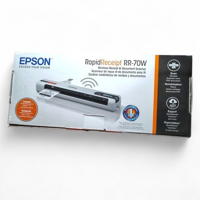 Epson Rapid Receipt RR-70W Wireless Portable Receipt & Document Scanner