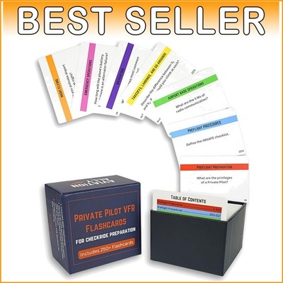Essential Private Pilot VFR Flashcards: 260 Study Cards for Checkride Success