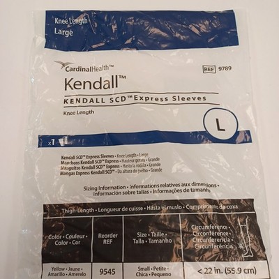 Cardinal Health Kendall SCD Express Sleeves Large REF 9789 Exp 02/28/2030 Qty 1