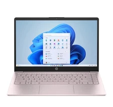 HP 14 inch HD Windows Laptop Intel Processor N150 16gb RAM 128GB Tranquil Pink