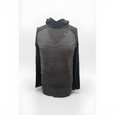 Nike Dri Fit Hooded Long Sleeve Shirt Mens Athletic Running Training Small