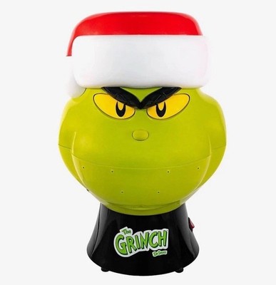 Dr. Seuss The Grinch Santa Hat Popcorn Maker Canopy & Butter Warmer Holiday