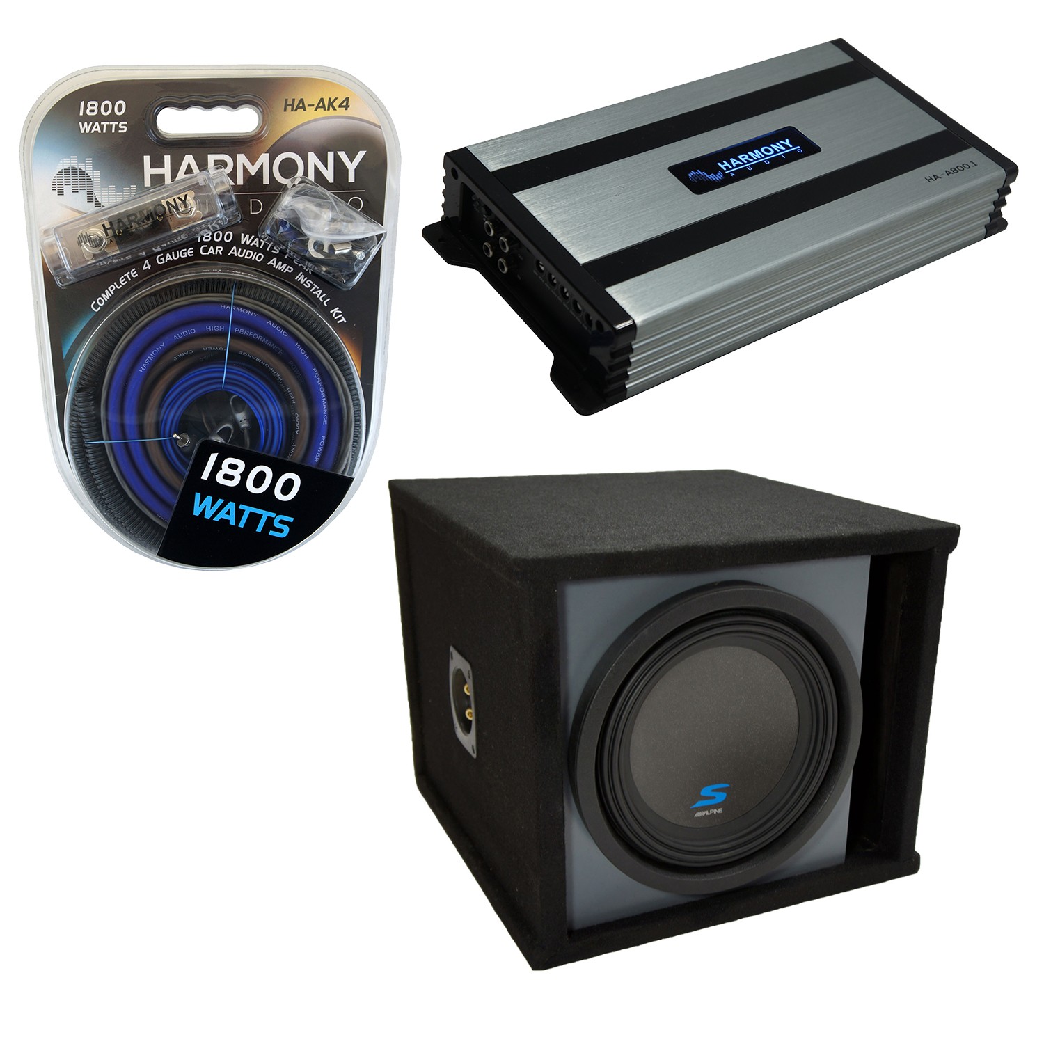 Paintable Ported 10" Alpine S-w10d4 Sub Box New & Ha-a800.1 